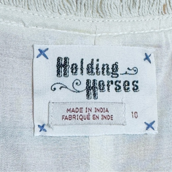 Anthropologie Holding Horses Fringed Striped Tunic Dress Sz 10 - Picture 9 of 16